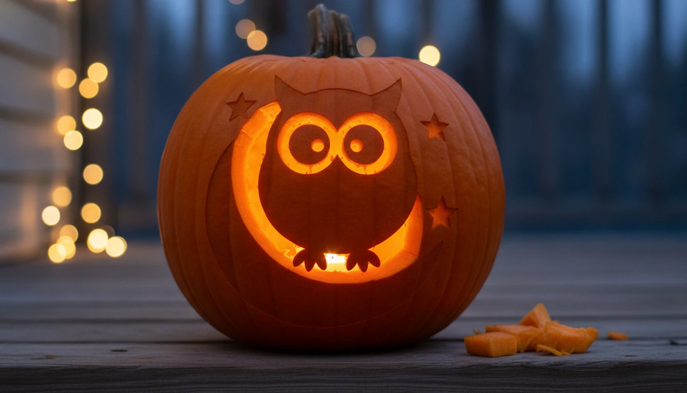 End frame · carved: Nano Banana Edit 16:9 · reported $0.039 — Carve a design into a pumpkin