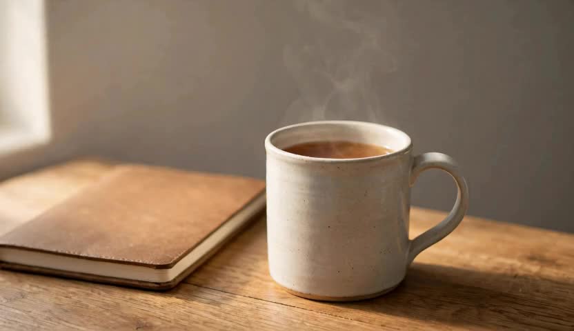 Setting photo (frame from the generated tea clip)