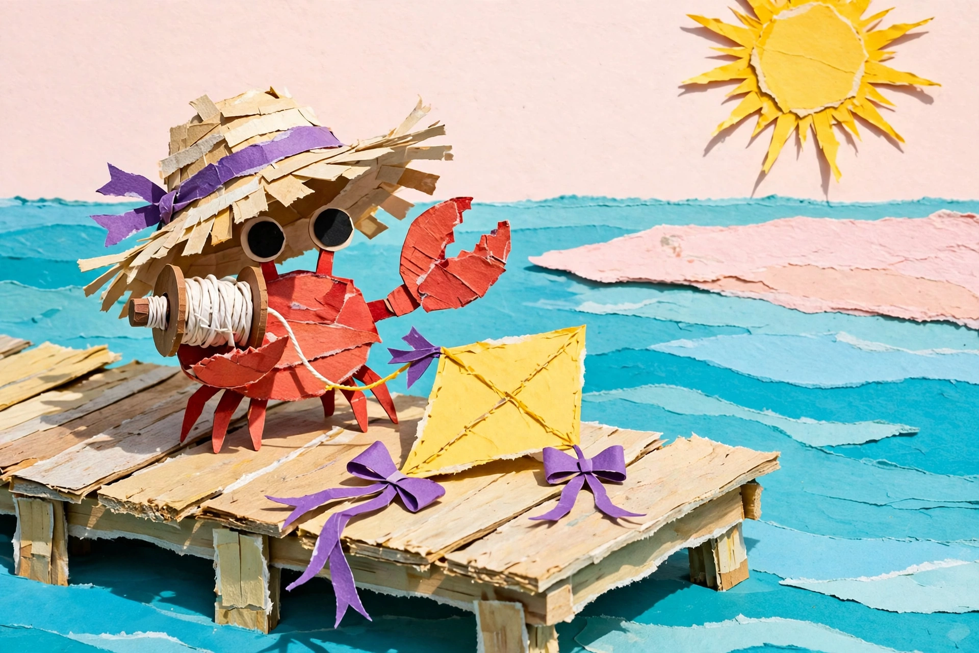 1. Muse: the kite-maker on the jetty — A crab catches the wind